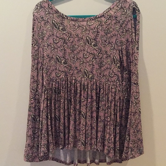 Purple paisley long sleeve flowy top - Picture 1 of 4
